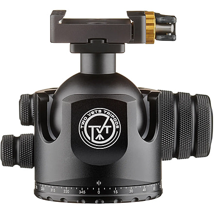 Two Vets Tripods Inc 55mm Dual Tension Ballhead W/ Area 419 Arcalock QD