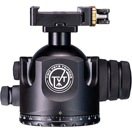 Two Vets Tripods Inc 55mm Dual Tension Ballhead W/ Area 419 Arcalock QD