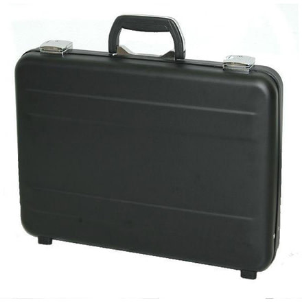 USED TZ Case AC66 Molded Aluminum Attache Case, 18x13x4in - Black AC-66B, EDEMO2