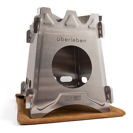 Uberleben Stoker Flatpack Stove w/Waxed Canvas, Stainless, UB-ST00-0101