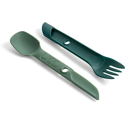UCO Switch Spork Utensil Set Grn, 7 overall, F-SP-SWITCH GREEN