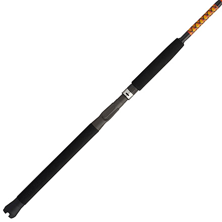 Ugly Stik Bigwater Conventional Rod, Saltwater, Handle Type A, 6ft. 6in. Rod Length, Medium Power, 1 Piece, Black/Red/Yellow, BW1220C661