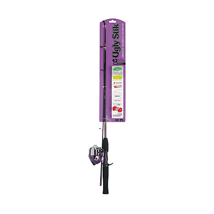 Ugly Stik Complete Ladies Spincast Kit, 3.5/1, Right, 10, 5ft. Rod Length, Light Power, 2 Pieces Rod, LUGLYMULTISCCOMPKIT