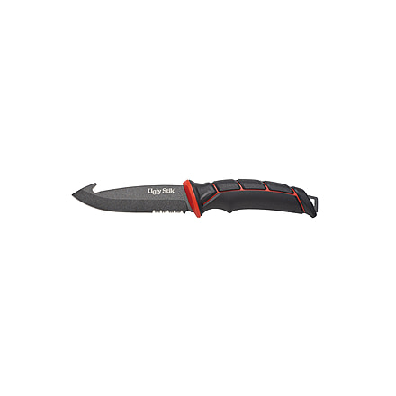 Ugly Stik Ugly Tools, Gut Hook Bait Knife, Black/Red 1522582