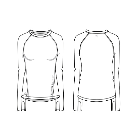 Ultimate Direction Cumulus W Long Sleeve Tee - Womens, White, LG, 83475624WH-LG