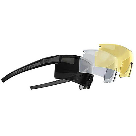 Under Armour Freedom, Shiny Black Frame, Gray, Yellow &amp; Clear Lenses, U8630069-000095