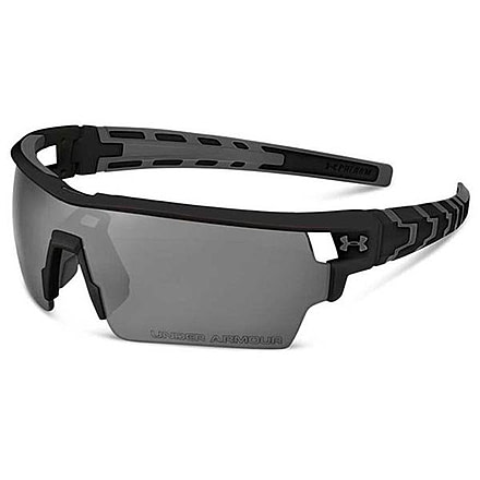 Under Armour Phenom, Satin Black Frame w/Charcoal Gray Rubber, Gray ML, U8600054-010901
