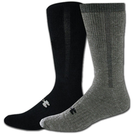 Under Armour 10-13 UA Cold Gear Boot Sock-Black UA 5529-BLK-LG