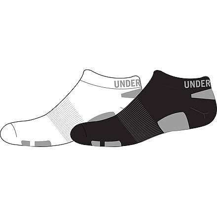 Under Armour 7-9 UA Heatgear Trainer 4Pk No Show-Black U250-BLK-YL