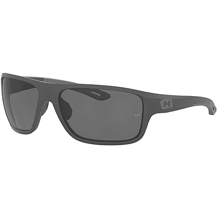 Under Armour Battle Sunglasses with Matte Black Frame and Grey Lens, Medium, UA0004S O6W-KA