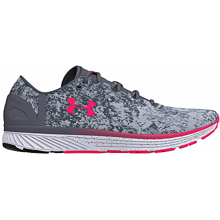 Under Armour Charged Bandit 3 Digi Road Running Shoe - Women's-Overcast Gray/Rhino Gray/Penta Pink-Medium-10.5