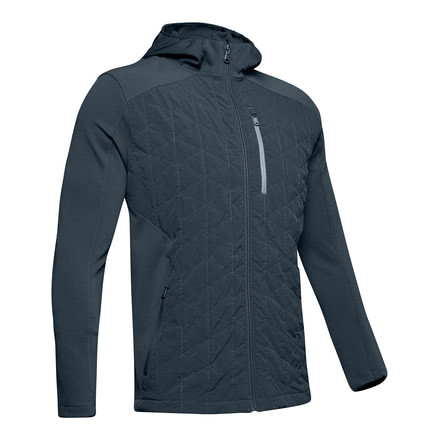 Under Armour ColdGear Reactor Hybrid Lite Jacket - Mens, Wire/Ash Gray, Small, 1348020-073-SM