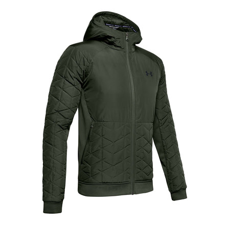 Under Armour ColdGear Reactor Performance Hybrid Jacket - Mens, Baroque Green/Black, Medium, 1342692-310-MD