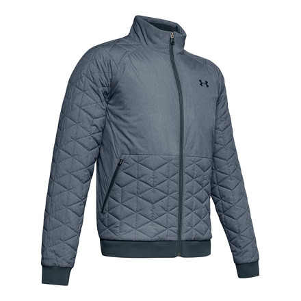 Under Armour ColdGear Reactor Performance Jacket - Mens, Wire/Black, Extra Large, 1342691-073-XL