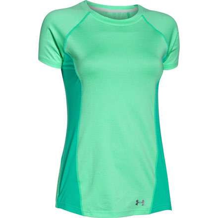 Under Armour CoolSwitch Trail Short Sleeve T-Shirt - Women's-Antifreeze/Reflective-X-Small