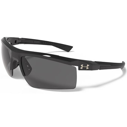Under Armour Core 2.0 Storm Sunglasses, Shiny Black/Black Frame, Gray Polarized U8630082-000008
