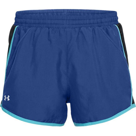 Under Armour Fly By Short - Women's, Formation Blue/Black/Reflective, Small, 1297125-574-SM