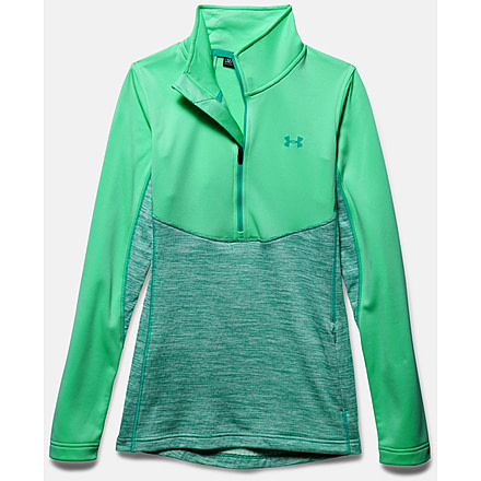 Under Armour Gamutlite 1/2 Zip Jacket - Women's-Antifreeze/Overcast Gray-Medium