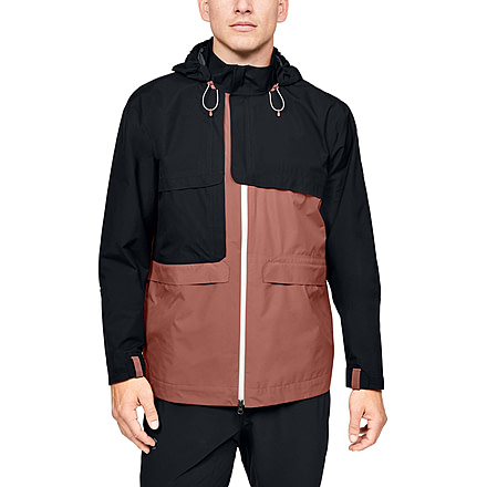 Under Armour GORE-TEX Paclite Rain Jacket - Mens, Black / Cedar Brown / Black, 13509480012X