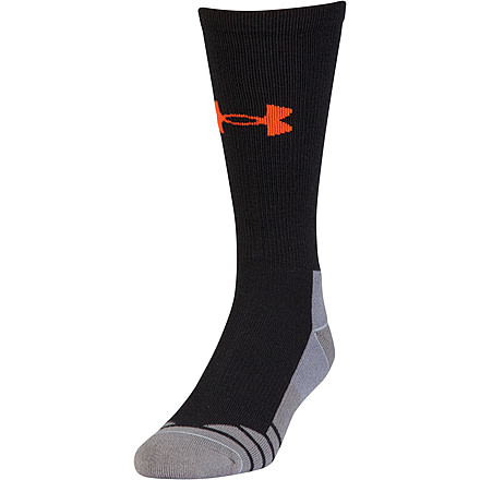Under Armour Mens Hitch Lite 3.0 Socks, Black/Volcano Orange, 9-11 Medium, U731-BLK/VOL-MD