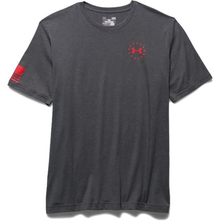 Under Armour Mens WWP Freedom Flag Short Sleeve T-Shirt,Carbon Heather,Small 1270670091SM