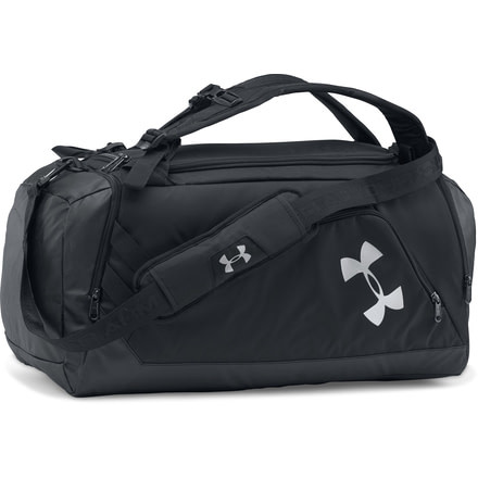 Under Armour Storm Contain Backpack Duffle 3.0 - Unisex, Black/Black/Silver, One Size, 1277431-003-OSFA