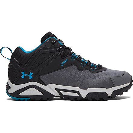 Under Armour Tabor Ridge Low GTX Hiking Shoe - Men's-Blk/Graphite/Blue Heat-Medium-8.5
