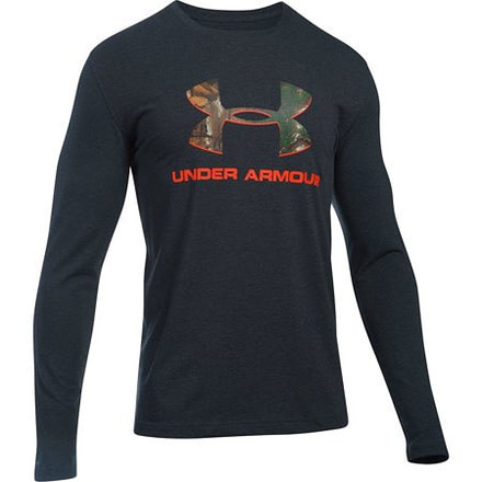 Under Armour UA Camo Fill Long Sleeve T-Shirt w/Logo - Men's, Extra Large, Black, 1283069002XL