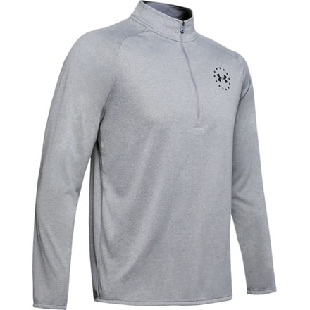 Under Armour UA Freedom Tech 2.0 1/2 Zip - Mens, Medium, Steel Light Heather, 1355561035MD