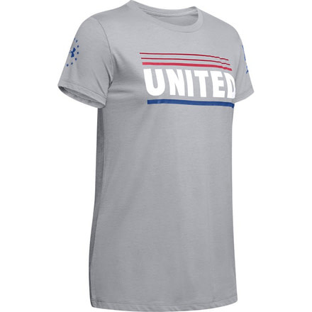 Under Armour UA Freedom United T-Shirt - Womens, 2XL, Steel, 13521450362X