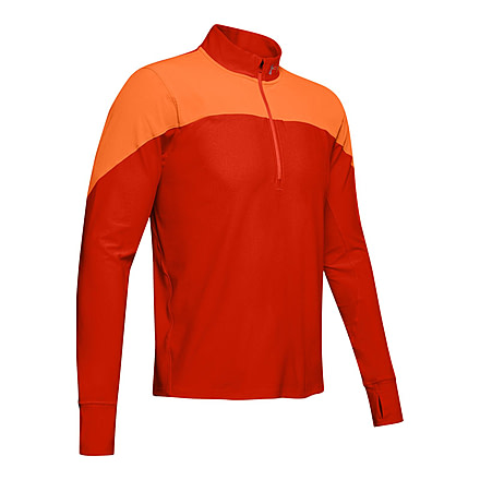 Under Armour UA Qualifier 1/2 Zip Shirt - Mens, Extra Large, Ultra Orange, 1326595856XL