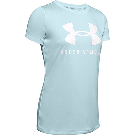 Under Armour UA Tech Logo Graphic T-Shirt - Womens, Small, Rift Blue, 1351963462SM