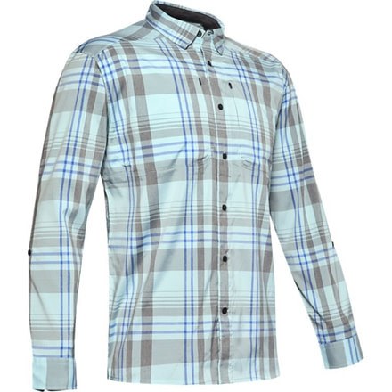 Under Armour UA Tide Chaser 2.0 Plaid Long Sleeve Shirt - Mens, 2XL, Rift Blue, 13533364622X