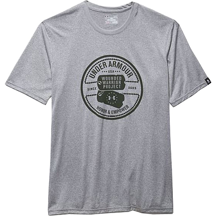 Under Armour Ua Wwp Dog Tag Tech Ss Tee, True Gray Heather - 1271864025LG