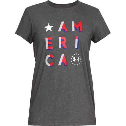 Under Armour Freedom America T-Shirt - Women's, 2XL, Charcoal Medium Heather, 13333730192X