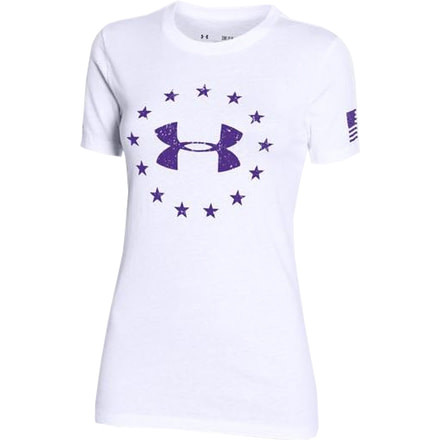 Under Armour Womens Tactical Freedom Logo Short Sleeve T-Shirt,White,Medium 1260331130MD