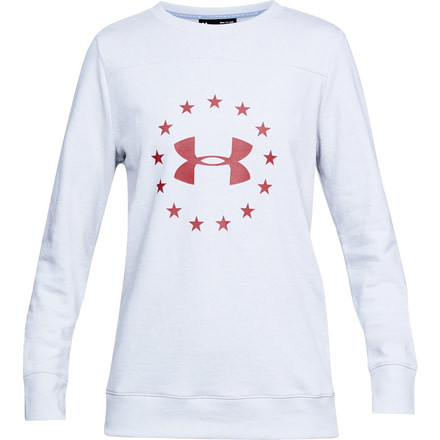 Under Armour UA Freedom Threadborne Crew Long Sleeve T-Shirt - Women's, 2XL, White, 1305245101XXL