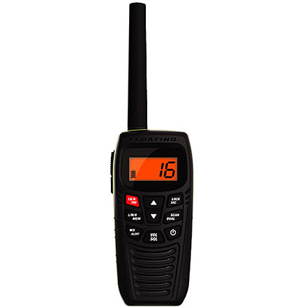 Uniden 270 Floating Handheld 2-Way VHF Marine Radio, Black, 10 Hr. Battery Life Atlantis 270