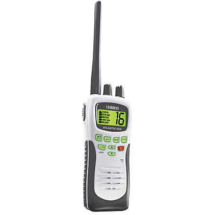 Uniden Handheld Two-Way VHF Marine Radio, Gray/White, 12 hr. Battery Life Atlantis 250G
