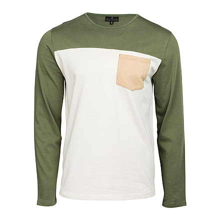 United By Blue Standard Long Sleeve Colorblock Pocket Shirt - Men's-Olive-Large