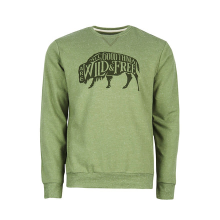 United By Blue Wild And Free Crew Pullover - Mens, Olive, Small, 101-0110-4303