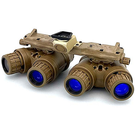 US Night Vision ARGUS Panoramic Night Vision Goggle - Gen II White Phosphor, FDE, 8x6x5in, APNVG-NNVT-WP