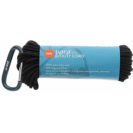 UST 50-Foot Paracord 325, Black, 20-3X50-20