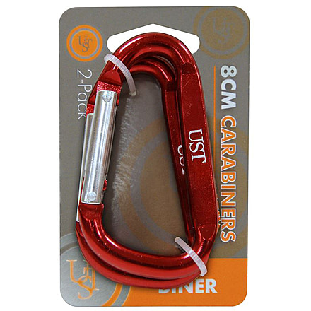 UST Carabiner 2-pk, Assorted, 8cm 20-02113-PDQ12