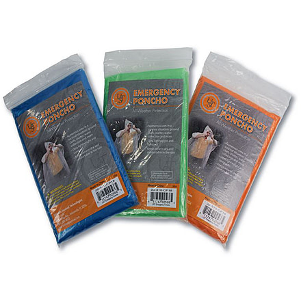 UST Emergency Poncho, PDQ, Assorted 20-12159