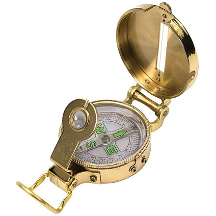 UST Heritage Lensatic Compass, Gold 20-12133