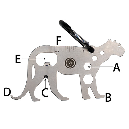 UST Mountain Lion Tool A Long Multi-Tool, Titanium 20-12230