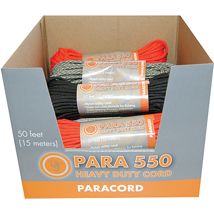 UST Para 550 Hank, PDQ 12-ct, Assorted, 50 ft 20-5X50-A12