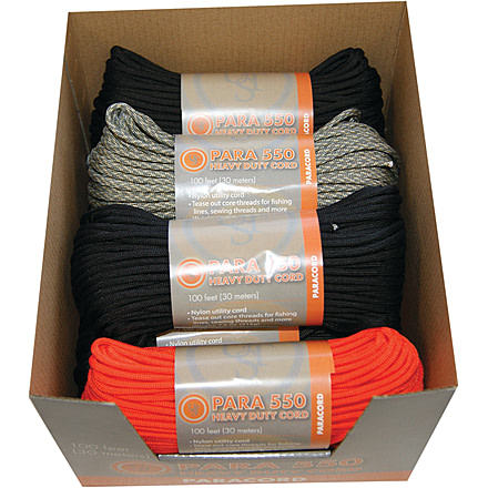 UST Para 550 Hank, PDQ 9-ct, Assorted, 100 ft 20-5X100-A9