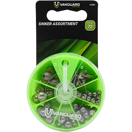 Vanguard Assorted Sinkers, 72 Pieces, V1001